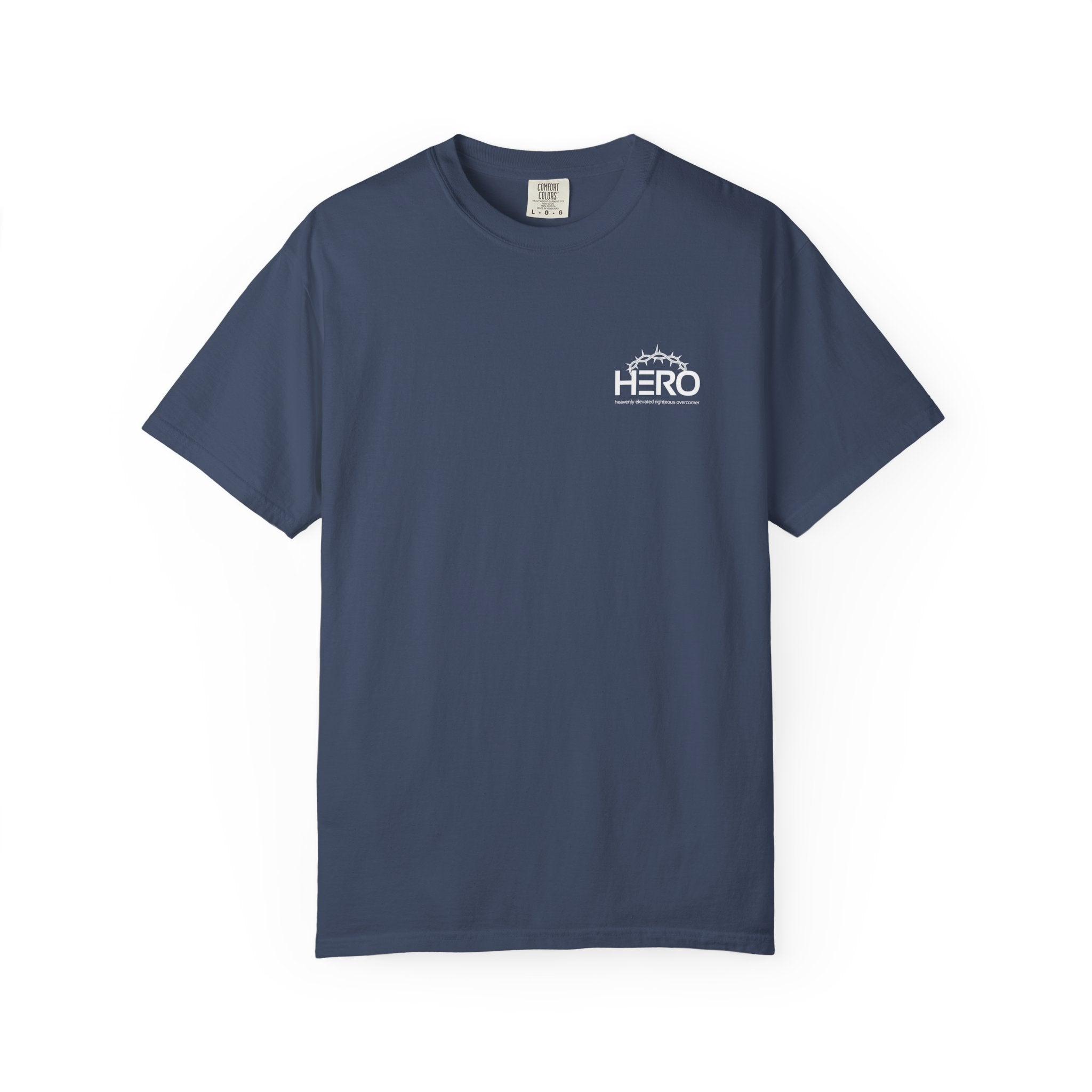 Hero Steps Out T-shirt — "Give Your Brain Storm to Jesus" (HERO Acronym)